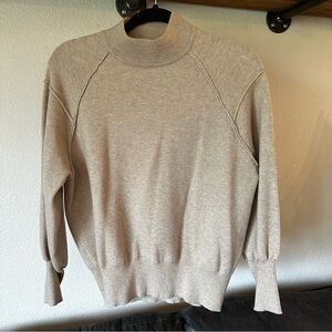 Lush Women's Turtleneck Sweater in Beige